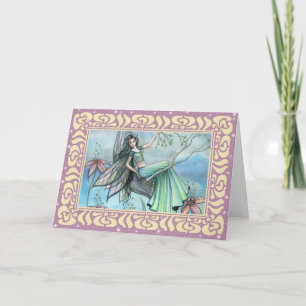 Carte de voeux Lily Fairy Blank de nuit
