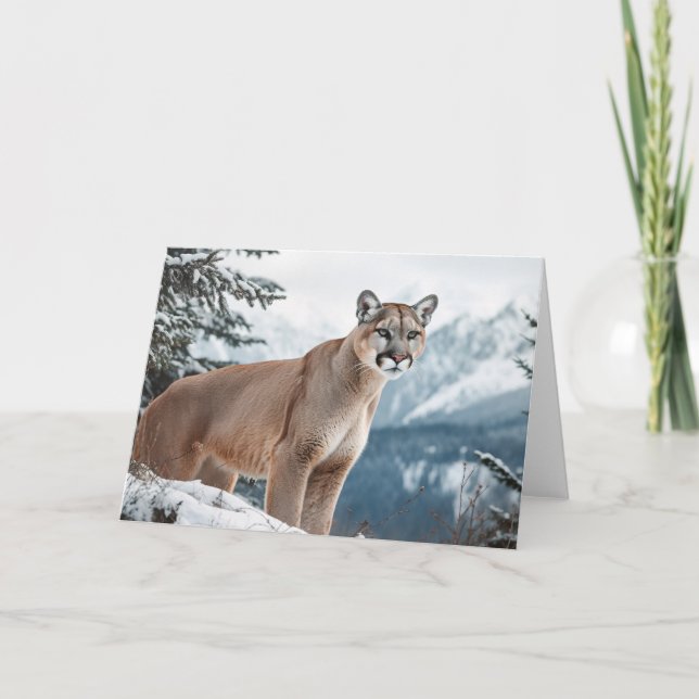 Carte de voeux Lion Mountain (Devant)