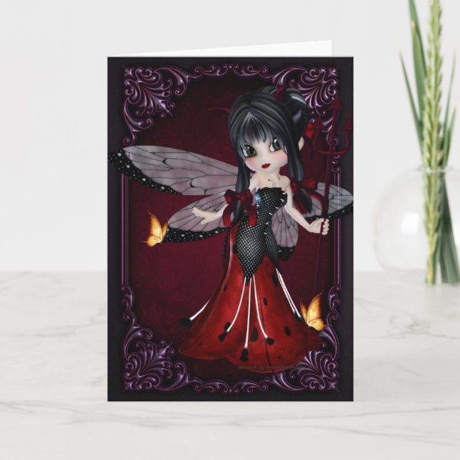 Carte de voeux Little Devil Ladybug Design 1 (Devant)