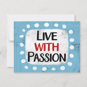Carte de voeux Live with Passion