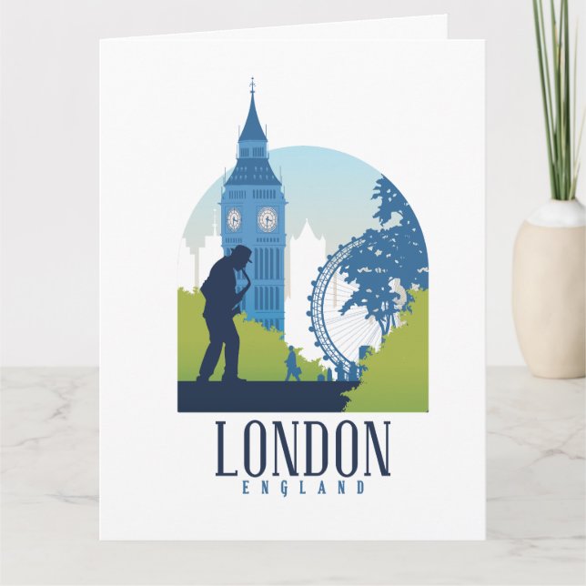 Carte de voeux London England Skyline (Devant)