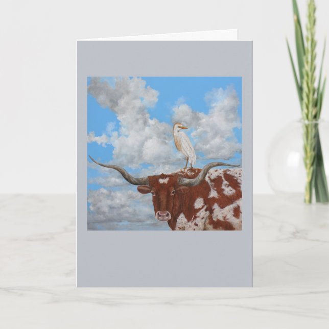 Carte de voeux Longhorn (Devant)