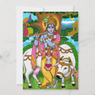 Carte de voeux Lord Krishna