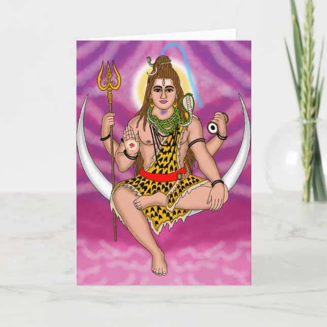 Carte de voeux Lord Shiva (Devant)