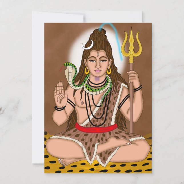Carte de voeux Lord Shiva (Devant)