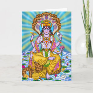 Carte de voeux Lord Vishnu