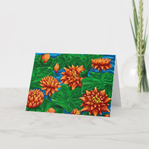 Carte de vœux Lotus Garden