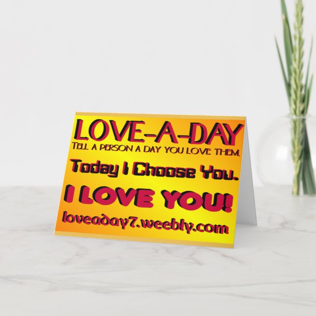 Carte de voeux Love A Day (Devant)