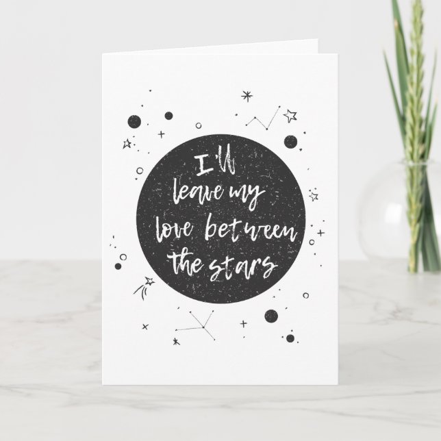 Carte de voeux Love Between Stars (Devant)