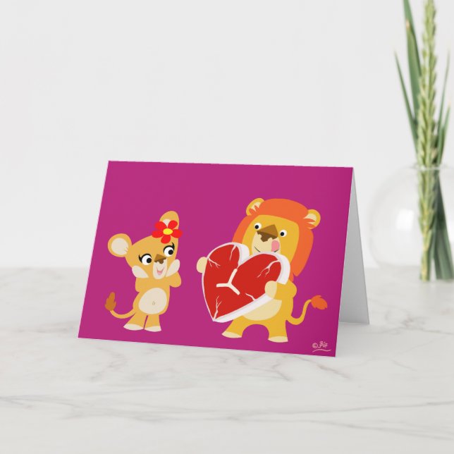 Carte de voeux Love Lions (Devant)