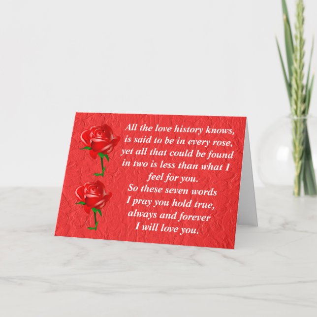 Carte de voeux Love You (Devant)