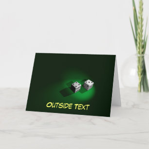 Carte de voeux Lucky White Dice