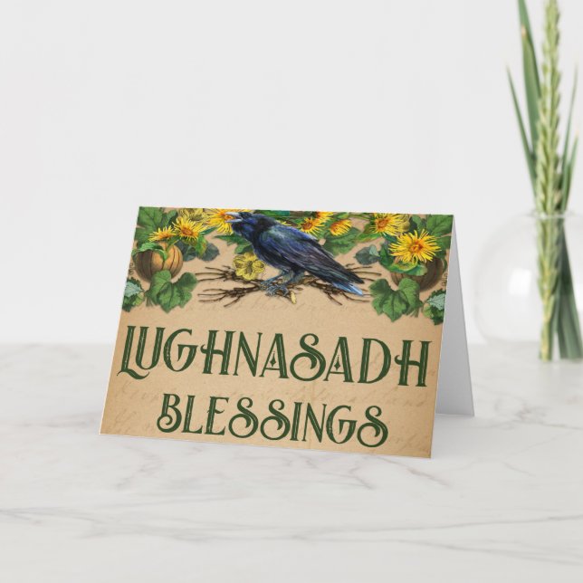 Carte de voeux Lughnasadh Pagan (Devant)