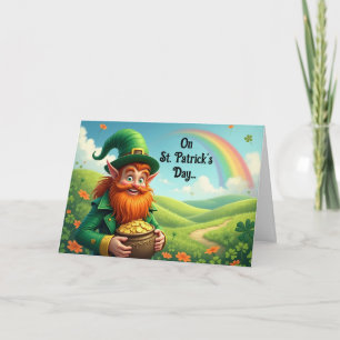 Carte de vœux lutin avec or