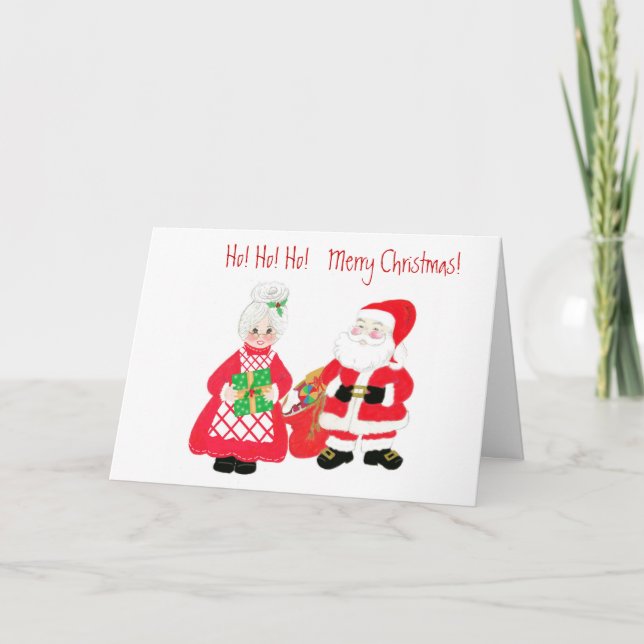 Carte de voeux M. et Mme Père Noël (Devant)
