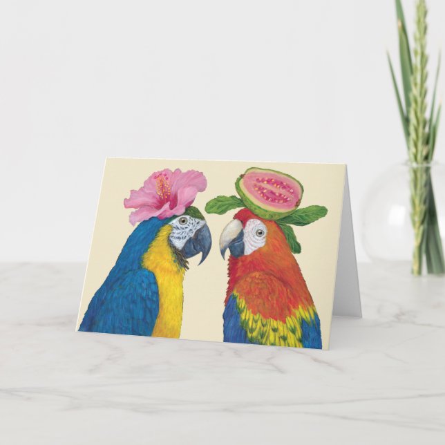Carte de voeux Macaw (Devant)