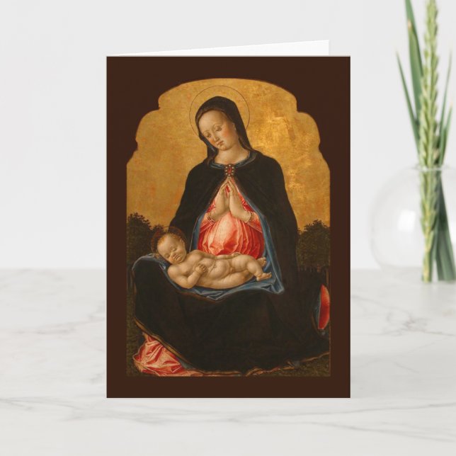 Carte de voeux Madonna & Child art (Devant)