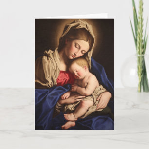 Carte de voeux Madonna et Enfant