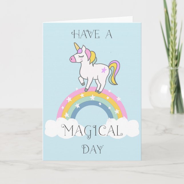Carte de voeux magique Unicorn (Devant)