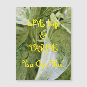 Carte de voeux magnétique Live Life & Thrive