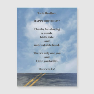 Carte de voeux magnétique pour l'anniversaire des 