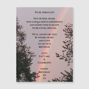 Carte de voeux magnétique pour l'anniversaire mult