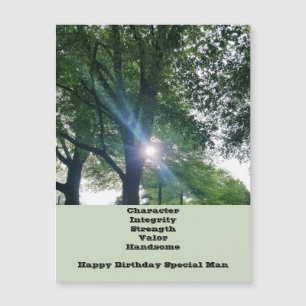 Carte de voeux magnétique pour l'anniversaire spéc