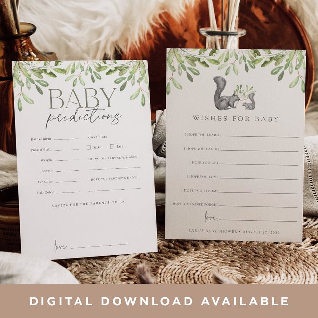 Carte de voeux Mama Squirrel Deux Baby showers (Créateur téléchargé)
