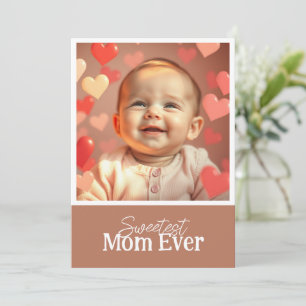 Carte de voeux Maman Ajouter photo et texte