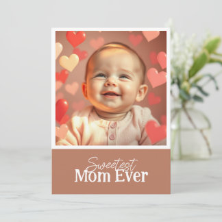 Carte de voeux Maman Ajouter photo et texte