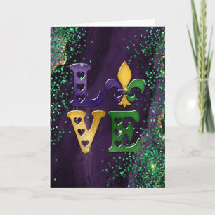 Carte de voeux Mardi Gras, Mardi Gras Love