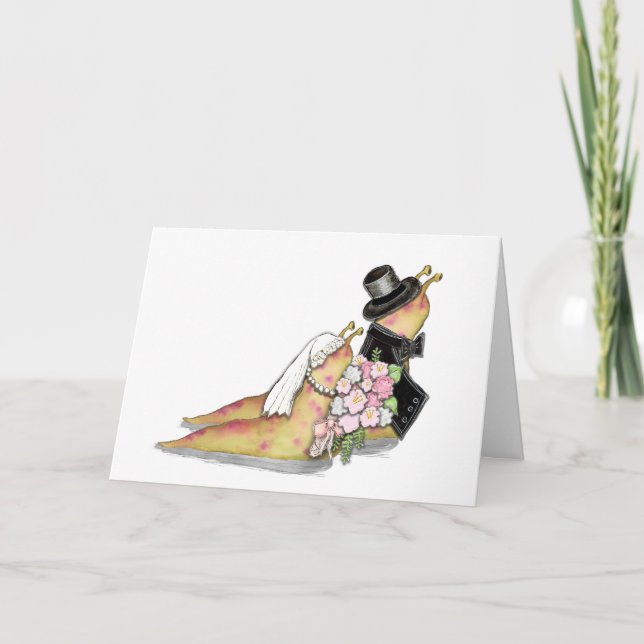 Carte de voeux mariage Slugs (Devant)