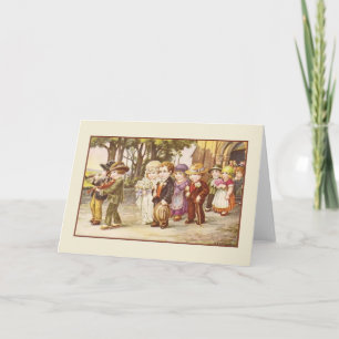 Carte de voeux Mariage vintage Vieux Monde