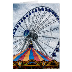Carte de voeux Marine Pier Ferris Wheel