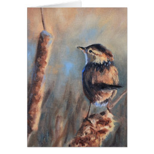 Carte de voeux Marsh Wren Fine Art