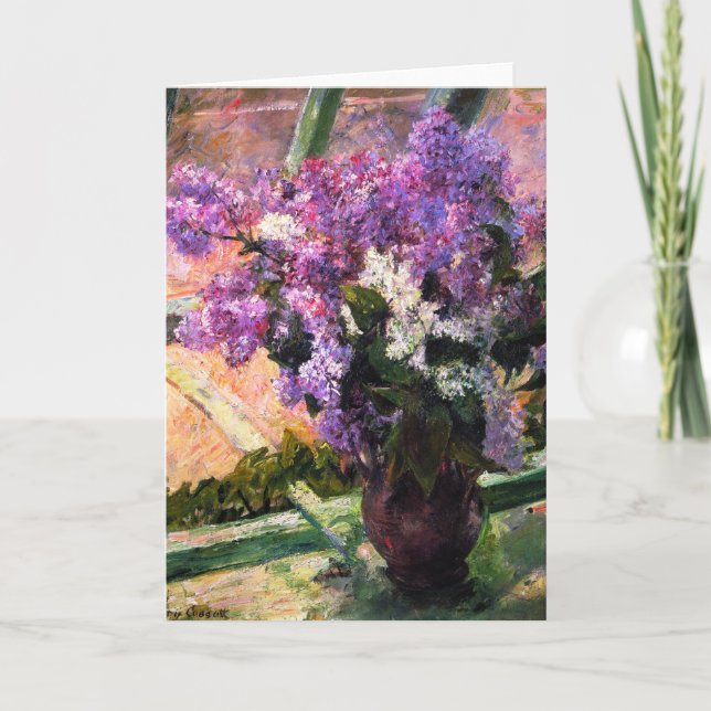 Carte de voeux Mary Cassatt Lilacs (Devant)