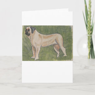 Carte de voeux Mastiffe Dog