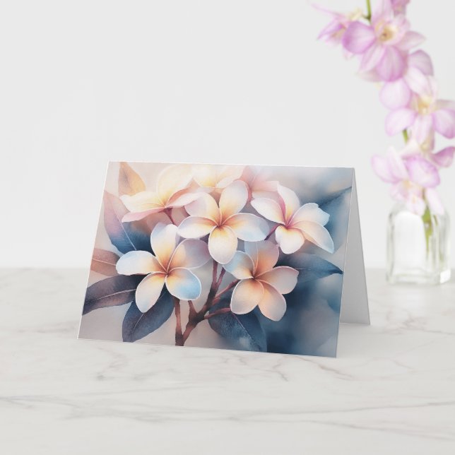 Carte de voeux Maui Blush Plumeria (Orchidée)