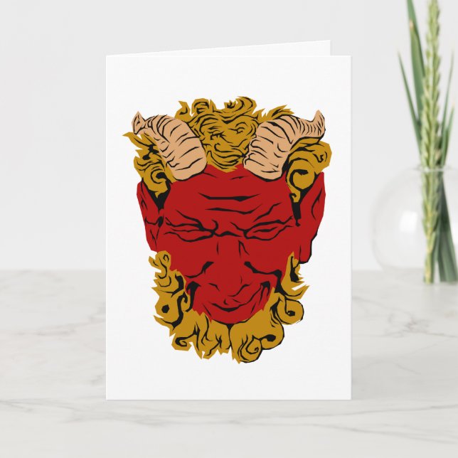 Carte de voeux mauvaise d'hiver de Krampus (Devant)
