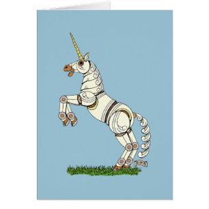 Carte de voeux mécanique Unicorn