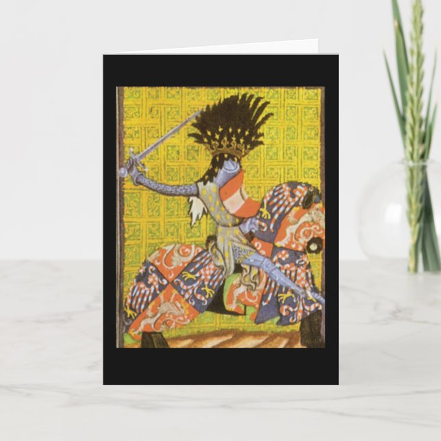 Carte de voeux médiévale Knight (Devant)