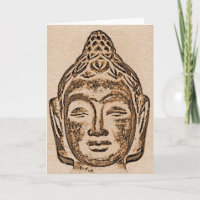 Carte de voeux méditante de Bouddha