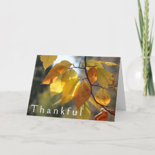 Carte de voeux Merci Autumn Foliage