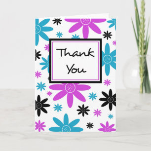 Carte de voeux Merci aux fleurs corrompues