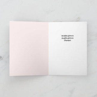 Carte de vœux "Merci beaucoup" à motif floral blan