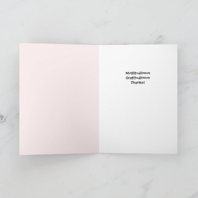 Carte de vœux "Merci beaucoup" - Fleurs blanches h (Intérieur)