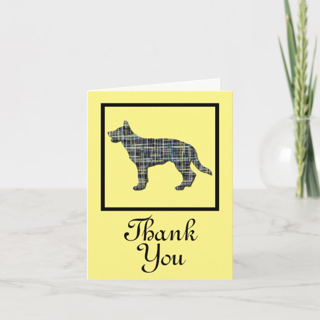 Carte de voeux Merci berger allemand (Devant)