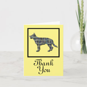 Carte de voeux Merci berger allemand