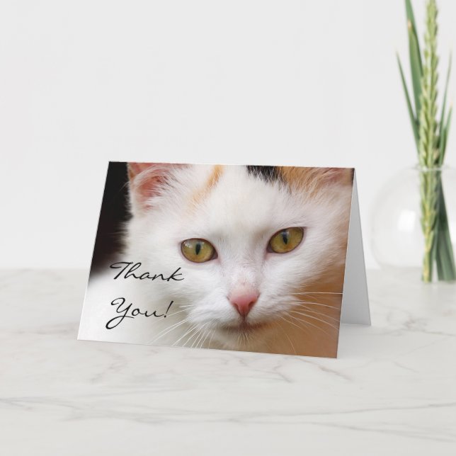Carte de voeux Merci blanc (Devant)