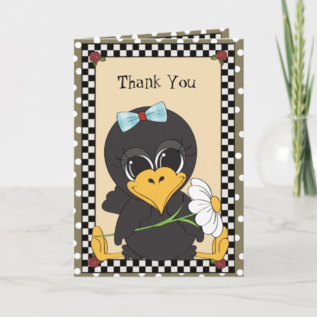 Carte de voeux Merci Crow (Devant)
